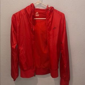 Red Nike windbreaker